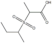 2-(butane-2-sulfonyl)propanoic acid Struktur