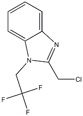 2-(chloromethyl)-1-(2,2,2-trifluoroethyl)-1H-1,3-benzodiazole Struktur