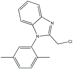 2-(chloromethyl)-1-(2,5-dimethylphenyl)-1H-1,3-benzodiazole Struktur