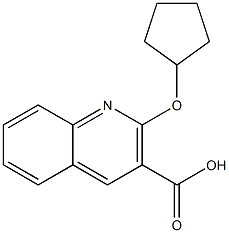 2-(cyclopentyloxy)quinoline-3-carboxylic acid Struktur