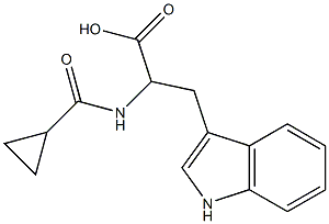 2-(cyclopropylformamido)-3-(1H-indol-3-yl)propanoic acid Struktur