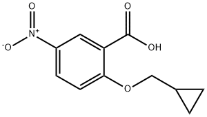 2-(cyclopropylmethoxy)-5-nitrobenzoic acid Struktur