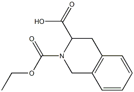 2-(ethoxycarbonyl)-1,2,3,4-tetrahydroisoquinoline-3-carboxylic acid Struktur