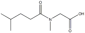 2-(N,4-dimethylpentanamido)acetic acid Struktur