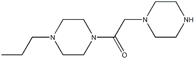 2-(piperazin-1-yl)-1-(4-propylpiperazin-1-yl)ethan-1-one Struktur