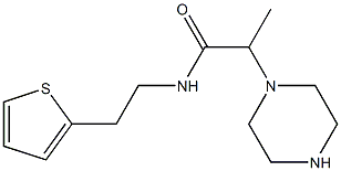 2-(piperazin-1-yl)-N-[2-(thiophen-2-yl)ethyl]propanamide Struktur