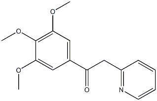 2-(pyridin-2-yl)-1-(3,4,5-trimethoxyphenyl)ethan-1-one Struktur