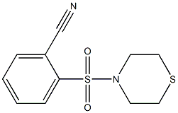 2-(thiomorpholine-4-sulfonyl)benzonitrile Struktur