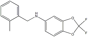 2,2-difluoro-N-[(2-methylphenyl)methyl]-2H-1,3-benzodioxol-5-amine Struktur