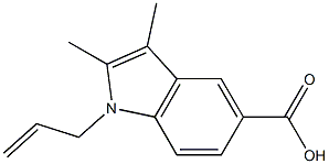 2,3-dimethyl-1-(prop-2-en-1-yl)-1H-indole-5-carboxylic acid Struktur