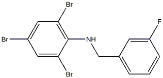 2,4,6-tribromo-N-[(3-fluorophenyl)methyl]aniline Struktur