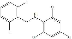 2,4,6-trichloro-N-[(2,6-difluorophenyl)methyl]aniline Struktur