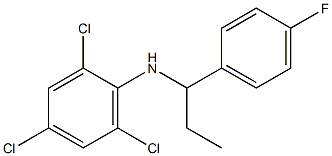 2,4,6-trichloro-N-[1-(4-fluorophenyl)propyl]aniline Struktur