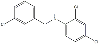 2,4-dichloro-N-[(3-chlorophenyl)methyl]aniline Struktur