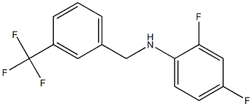 2,4-difluoro-N-{[3-(trifluoromethyl)phenyl]methyl}aniline Struktur