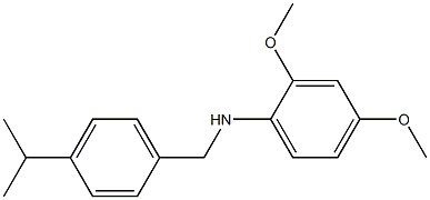 2,4-dimethoxy-N-{[4-(propan-2-yl)phenyl]methyl}aniline Struktur