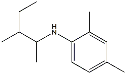 2,4-dimethyl-N-(3-methylpentan-2-yl)aniline Struktur