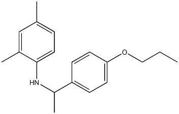 2,4-dimethyl-N-[1-(4-propoxyphenyl)ethyl]aniline Struktur