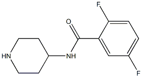 2,5-difluoro-N-piperidin-4-ylbenzamide Struktur