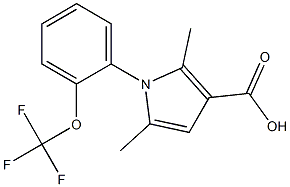 2,5-dimethyl-1-[2-(trifluoromethoxy)phenyl]-1H-pyrrole-3-carboxylic acid Struktur