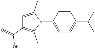 2,5-dimethyl-1-[4-(propan-2-yl)phenyl]-1H-pyrrole-3-carboxylic acid Struktur