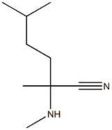 2,5-dimethyl-2-(methylamino)hexanenitrile Struktur