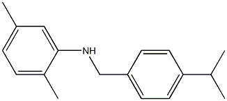 2,5-dimethyl-N-{[4-(propan-2-yl)phenyl]methyl}aniline Struktur