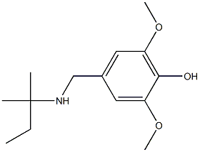 2,6-dimethoxy-4-{[(2-methylbutan-2-yl)amino]methyl}phenol Struktur