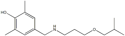 2,6-dimethyl-4-({[3-(2-methylpropoxy)propyl]amino}methyl)phenol Struktur