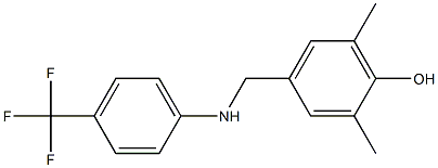 2,6-dimethyl-4-({[4-(trifluoromethyl)phenyl]amino}methyl)phenol Struktur