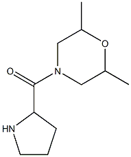 2,6-dimethyl-4-(pyrrolidin-2-ylcarbonyl)morpholine Struktur