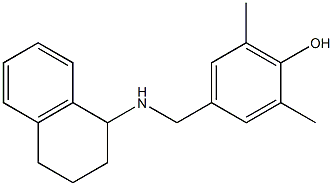 2,6-dimethyl-4-[(1,2,3,4-tetrahydronaphthalen-1-ylamino)methyl]phenol Struktur