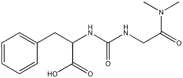 2-[({[2-(dimethylamino)-2-oxoethyl]amino}carbonyl)amino]-3-phenylpropanoic acid Struktur