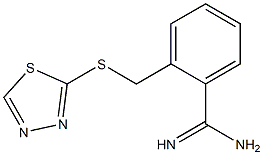 2-[(1,3,4-thiadiazol-2-ylsulfanyl)methyl]benzene-1-carboximidamide Struktur