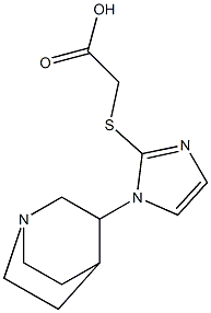 2-[(1-{1-azabicyclo[2.2.2]octan-3-yl}-1H-imidazol-2-yl)sulfanyl]acetic acid Struktur