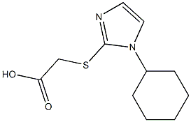 2-[(1-cyclohexyl-1H-imidazol-2-yl)sulfanyl]acetic acid Struktur