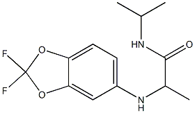 2-[(2,2-difluoro-2H-1,3-benzodioxol-5-yl)amino]-N-(propan-2-yl)propanamide Struktur