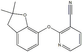 2-[(2,2-dimethyl-2,3-dihydro-1-benzofuran-7-yl)oxy]nicotinonitrile Struktur