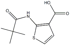 2-[(2,2-dimethylpropanoyl)amino]thiophene-3-carboxylic acid Struktur