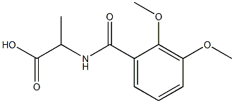 2-[(2,3-dimethoxybenzoyl)amino]propanoic acid Struktur