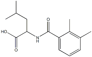 2-[(2,3-dimethylbenzoyl)amino]-4-methylpentanoic acid Struktur