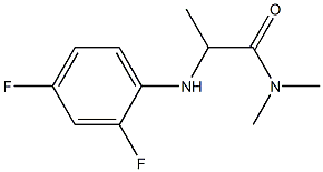 2-[(2,4-difluorophenyl)amino]-N,N-dimethylpropanamide Struktur