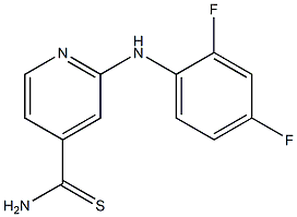 2-[(2,4-difluorophenyl)amino]pyridine-4-carbothioamide Struktur