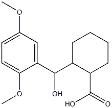 2-[(2,5-dimethoxyphenyl)(hydroxy)methyl]cyclohexane-1-carboxylic acid Struktur