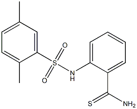 2-[(2,5-dimethylbenzene)sulfonamido]benzene-1-carbothioamide Struktur