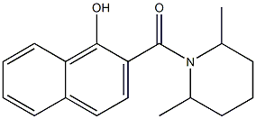 2-[(2,6-dimethylpiperidin-1-yl)carbonyl]naphthalen-1-ol Struktur