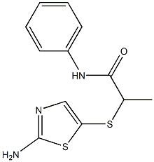 2-[(2-amino-1,3-thiazol-5-yl)sulfanyl]-N-phenylpropanamide Struktur