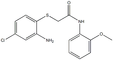 2-[(2-amino-4-chlorophenyl)sulfanyl]-N-(2-methoxyphenyl)acetamide Struktur