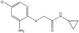 2-[(2-amino-4-chlorophenyl)sulfanyl]-N-cyclopropylacetamide Struktur