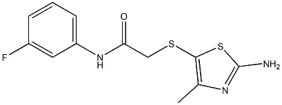 2-[(2-amino-4-methyl-1,3-thiazol-5-yl)thio]-N-(3-fluorophenyl)acetamide Struktur